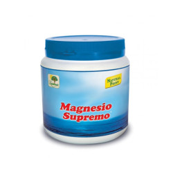 Barattolo da 300 grammi di Natural Point Magnesio Supremo integratore per stanchezza fisica e mentale.