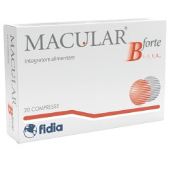 Confezione da 20 compresse di Macular B Forte integratore per il benessere degli occhi e della vista