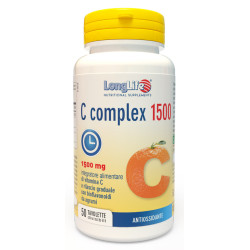 Confezione da 60 tavolette di Longlife C complex 1500 integratore a rilascio prolungato di vitamina C