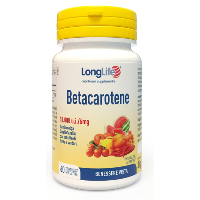 LONGLIFE BETACAROTENE 60 COMPRESSE LONGLIFE BETACAROTENE 60 COMPRESSE