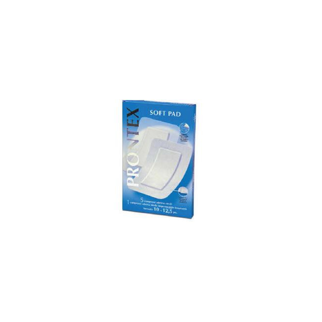 GARZA COMPRESSA PRONTEX SOFT PAD 10X12,5 6 PEZZI (5 TNT + 1 IMPERMEABILE AQUA PAD)