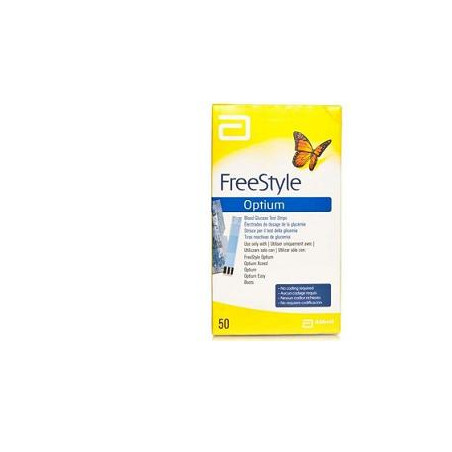 STRISCE MISURAZIONE GLICEMIA FREESTYLE OPTIUM TEST STRIPS 25 PEZZI