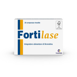Confezione da 20 compresse di Fortilase integratore antinfiammatorio e antiedemigeno naturale.