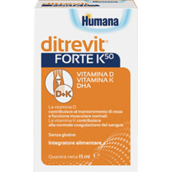 Humana Ditrevit Forte K 50 Integratore Alimentare Di Vitamine D, K e DHA 15ml
