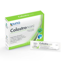 Confezione da 24 bustine orosolubili di Guna Colostrononi per il benessere dell'intestino