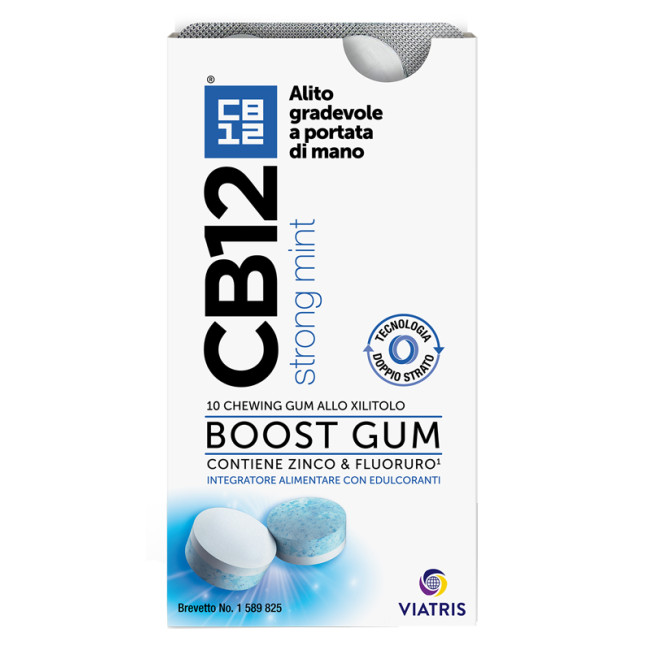 CB12 Boost Menta Forte Senza Zucchero 10 Chewing-Gum CB12 Boost Menta Forte Senza Zucchero 10 Chewing-Gum
