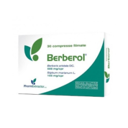 Confezione da 30 compresse di Berberol integratore per glicemia e colesterolo
