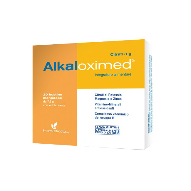 Confezione da 20 bustine di Alkaloximed Integratore contro la stanchezza e la spossatezza Confezione da 20 bustine di Alkaloximed Integratore contro la stanchezza e la spossatezza