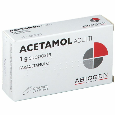 Acetamol 1g 10 Supposte
