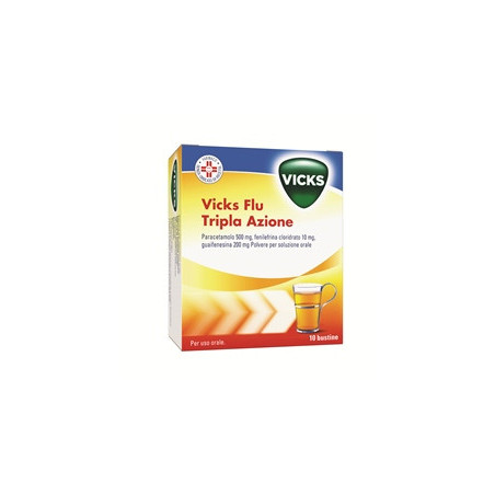 Vicks Flu Tripla Azione Polvere 10 Bustine