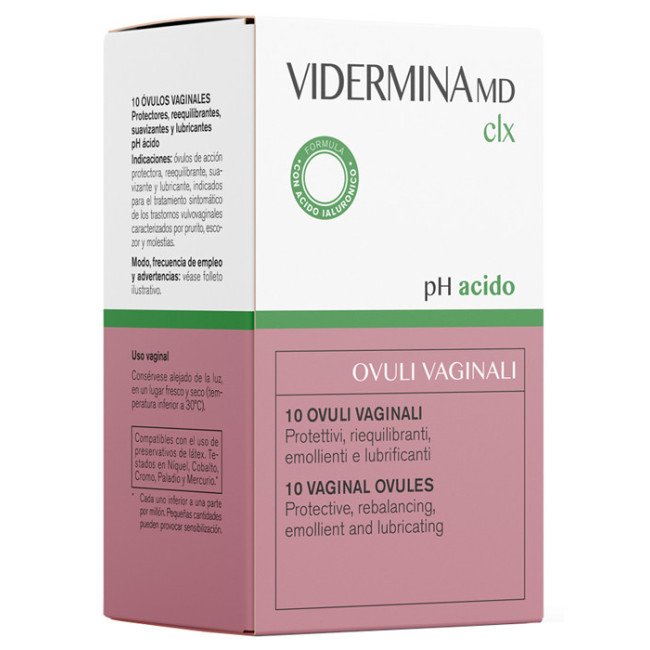 Vidermina Clx Ovuli Vaginali Formula Attiva Ph Acido 10 Pezzi