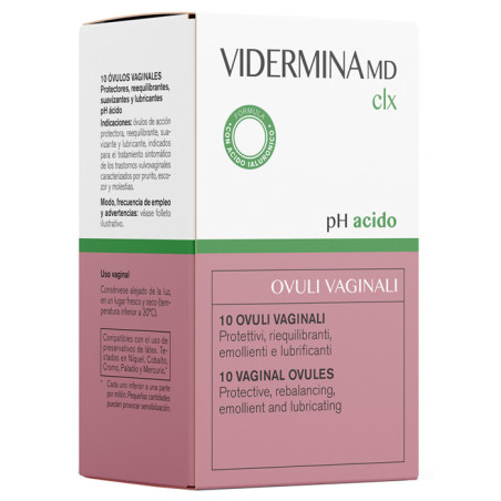 Vidermina Clx Ovuli Vaginali Formula Attiva Ph Acido 10 Pezzi