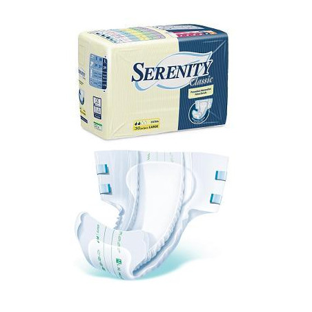 PANNOLONE PER INCONTINENZA SERENITY CLASSIC EXTRA TAGLIA SMALL 30 PEZZI