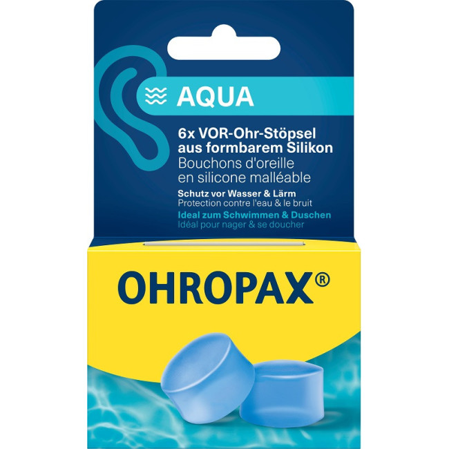 TAPPO AURICOLARE SILICONE AQUA OHROPAX 6 PEZZI
