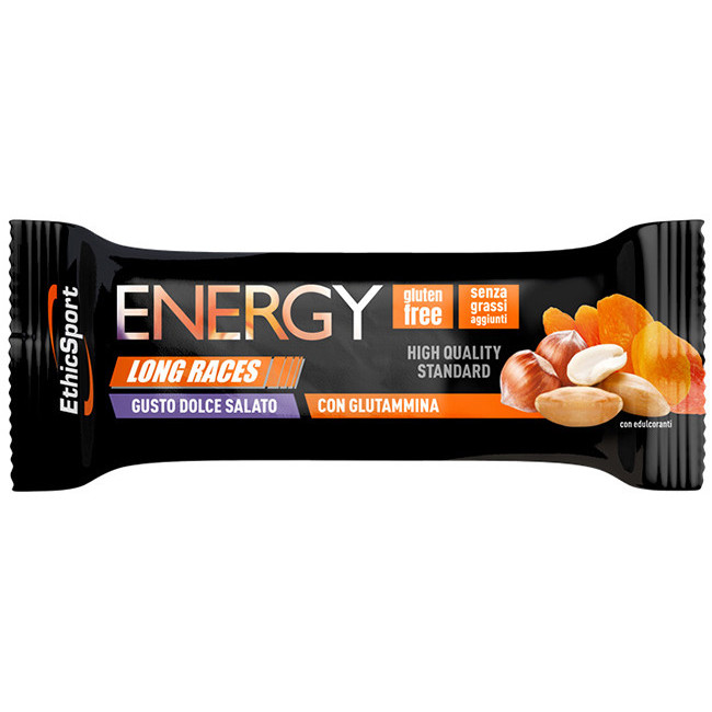 ETHICSPORT ENERGY LONG RACES BARRETTA ENERGETICA DOLCE SALATO CON GLUTAMMINA 42 G