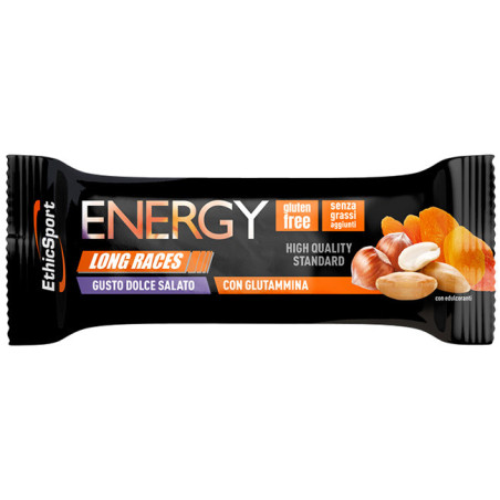 ETHICSPORT ENERGY LONG RACES BARRETTA ENERGETICA DOLCE SALATO CON GLUTAMMINA 42 G