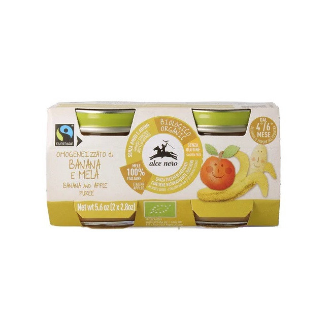 BABY FOOD BIO OMOGENEIZZATO BANANA/MELA 2 X 80 G