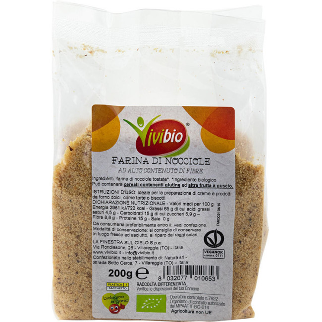 FARINA DI NOCCIOLE VIVIBIO 200 G