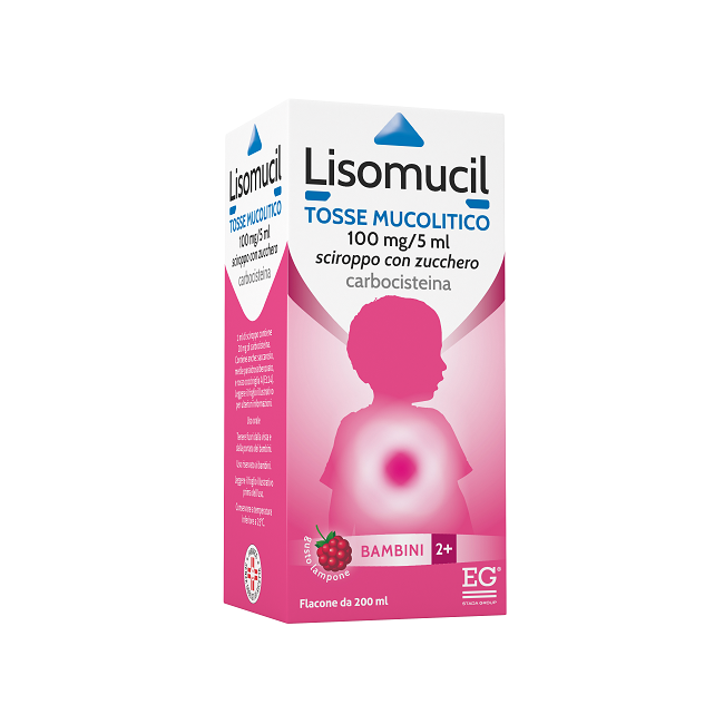 Lisomucil Bambini 100mg/5ml Sciroppo Con Zucchero 2% 200ml Lisomucil Bambini 100mg/5ml Sciroppo Con Zucchero 2% 200ml