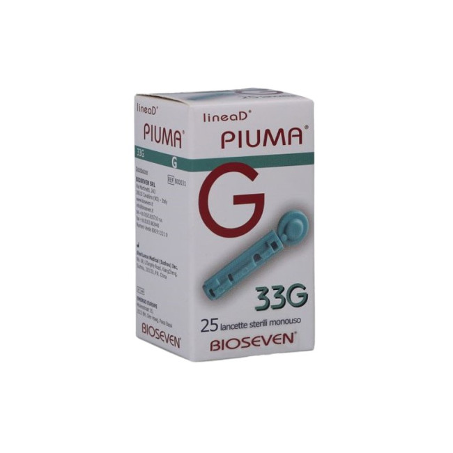 LANCETTE PUNGIDITO LINEA D PIUMA GAUGE 33 25 PEZZI LANCETTE PUNGIDITO LINEA D PIUMA GAUGE 33 25 PEZZI