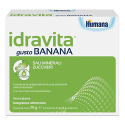 Idravita Banana Integratore idrosalino per bambini e adulti 12 bustine